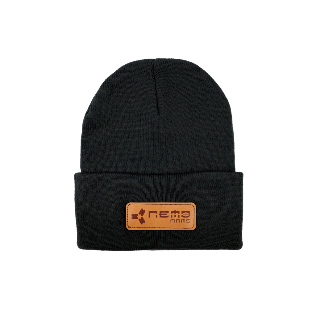 Nemo Arms Black Mens Beanie Hat with patch