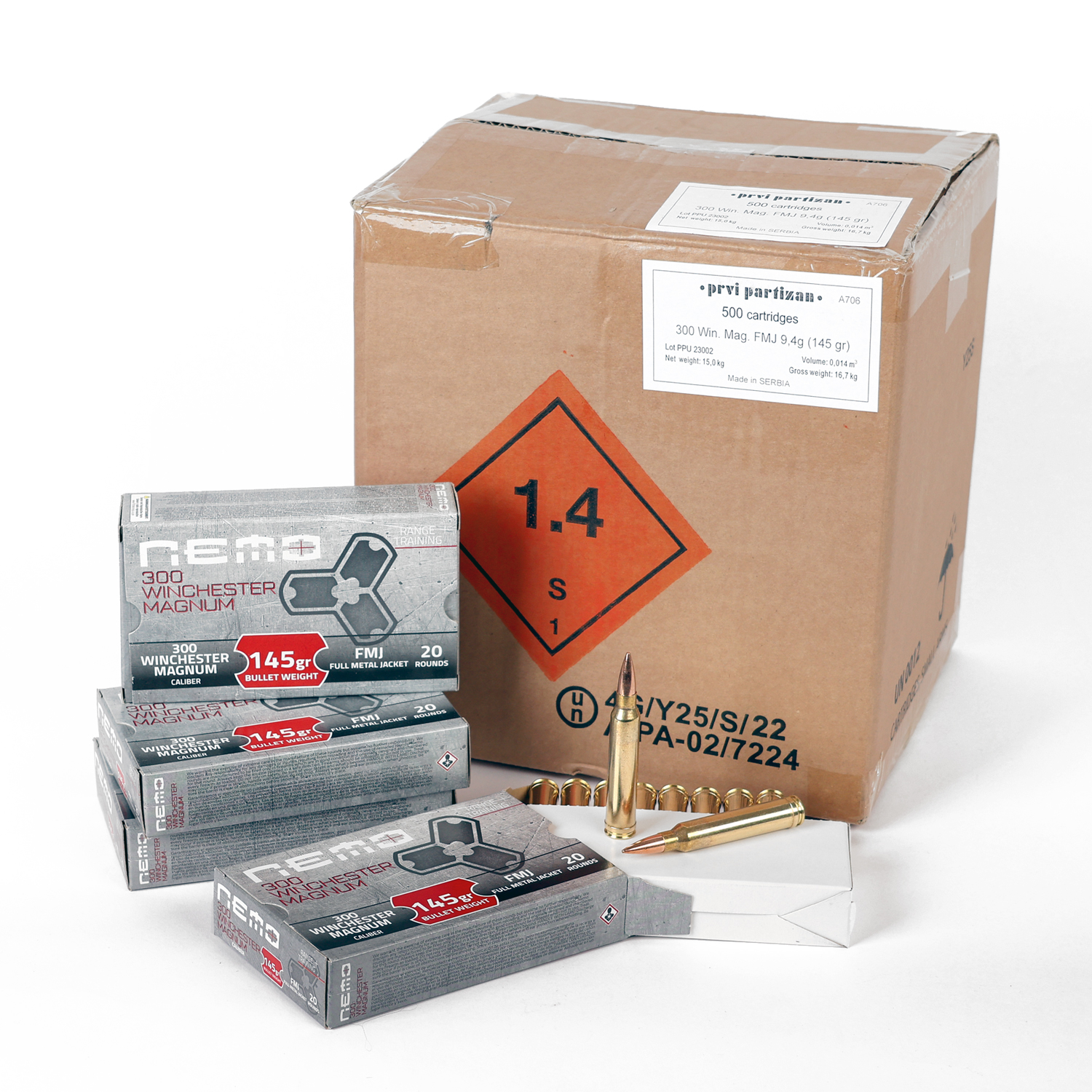 Nemo .300 Win Mag 145gr – 500rd